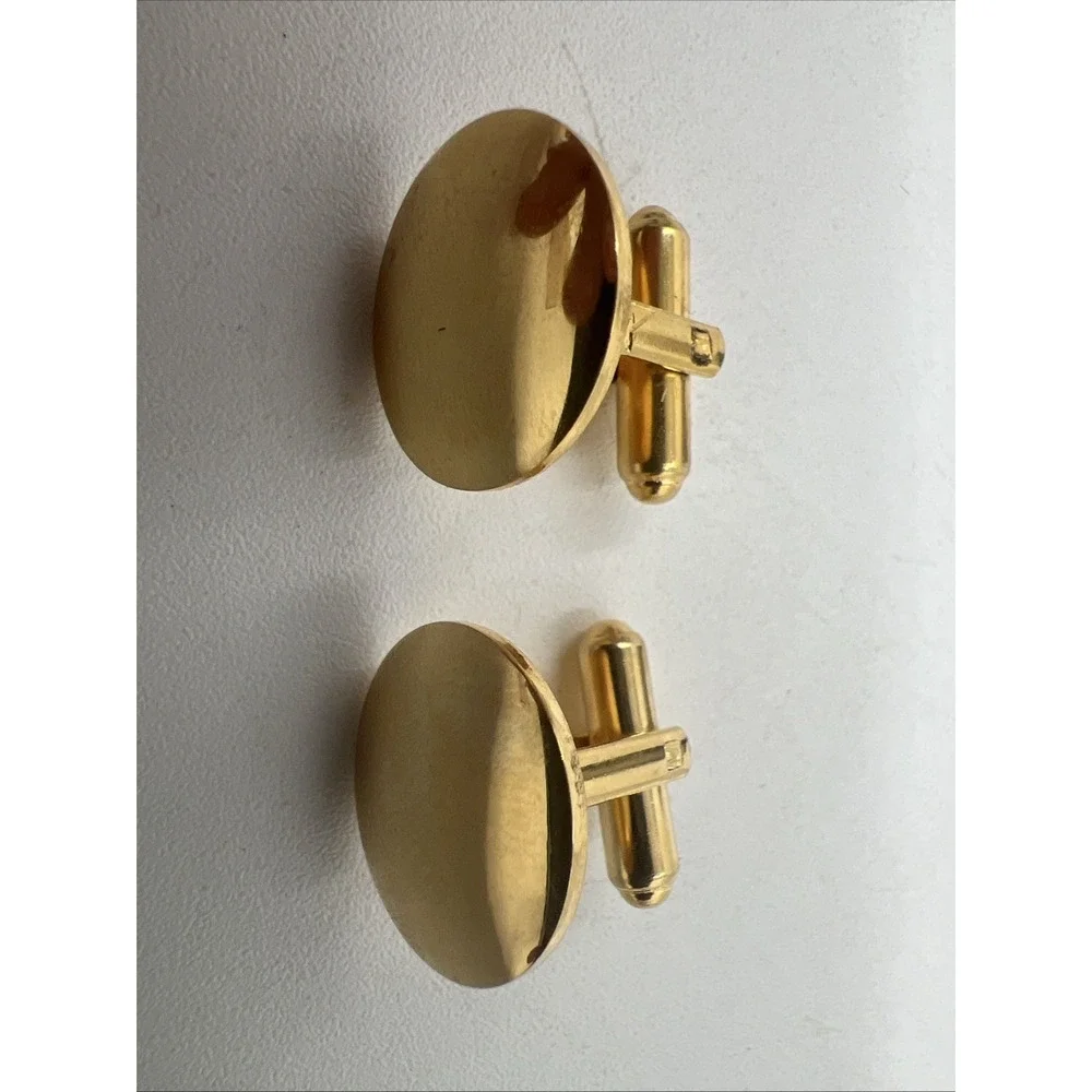 Polished Gold Tone Cufflinks Phoenix Bird Hallmark Wedding Tux Vintage